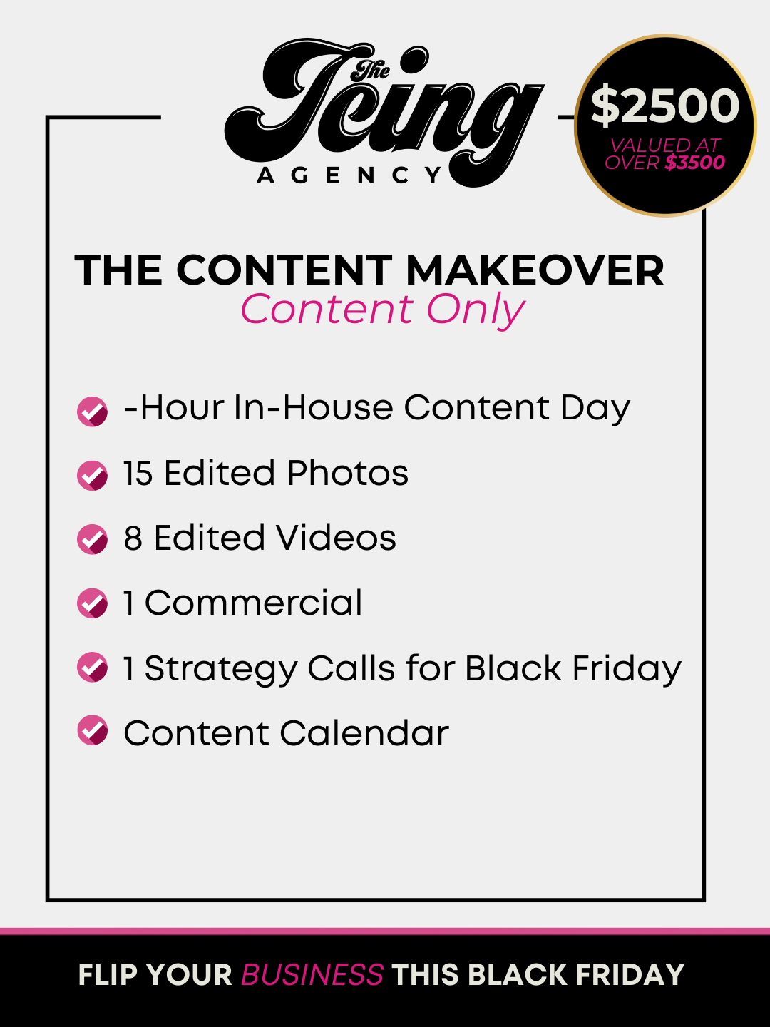 Flip This Brand → Black Friday Packages